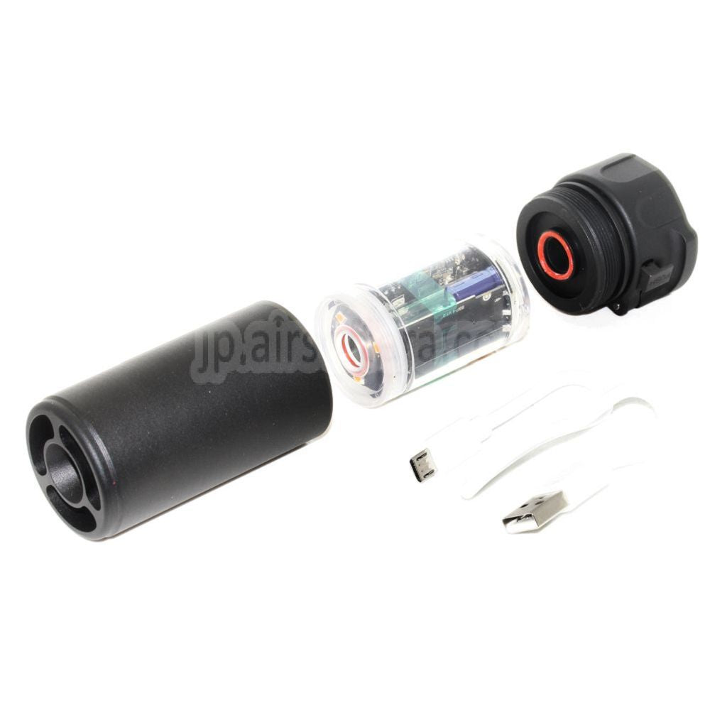 5KU 92mm ミニサプレッサー サイレンサー（スピットファイアトレーサー付き）-14mm CCW 反時計回りネジ式バレルライフル対応