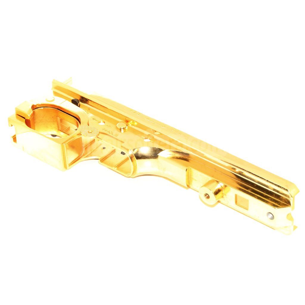 KING ARMS CNCアルミレシーバー下部ボディ KING ARMS Thompson M1A1 Military / M1928 ChicagoシリーズAEGライフルに適合 ゴールド