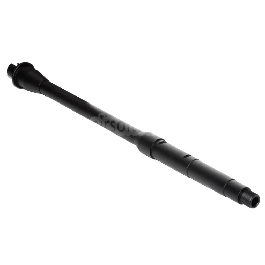 5KU 14.25インチ/14.5インチ アルミミッドレングスアウターバレル - 14mm逆ネジ 反時計回り 東京マルイ M4 MWS GBBライフル エアソフトガン対応 ブラック