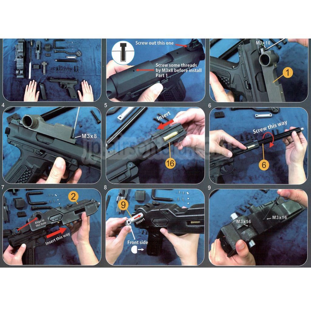 Show Guns Tactical SG RX-79 ガンダム 陸戦型 MG100 マシンガンキット ファイアピッグライトトレーサー付き ACTION ARMY AAP-01シリーズ GBBピストル エアソフトガン対応