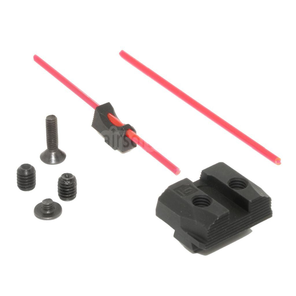 Guns Modify GM SAスタイル CNCスチール製ファイバーオプティックサイトセット（WE 東京マルイ Gシリーズ GBBピストルエアソフトガンに適合）