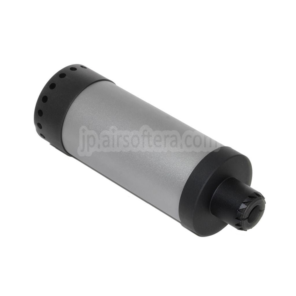 5KU 175mm DTK PUTNIK モックサイレンサー サプレッサー（+24mm時計回り/-14mm反時計回りネジアダプター付き） ブラック/グレー