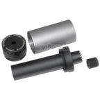 5KU 175mm DTK PUTNIK モックサイレンサー サプレッサー（+24mm時計回り/-14mm反時計回りネジアダプター付き） ブラック/グレー