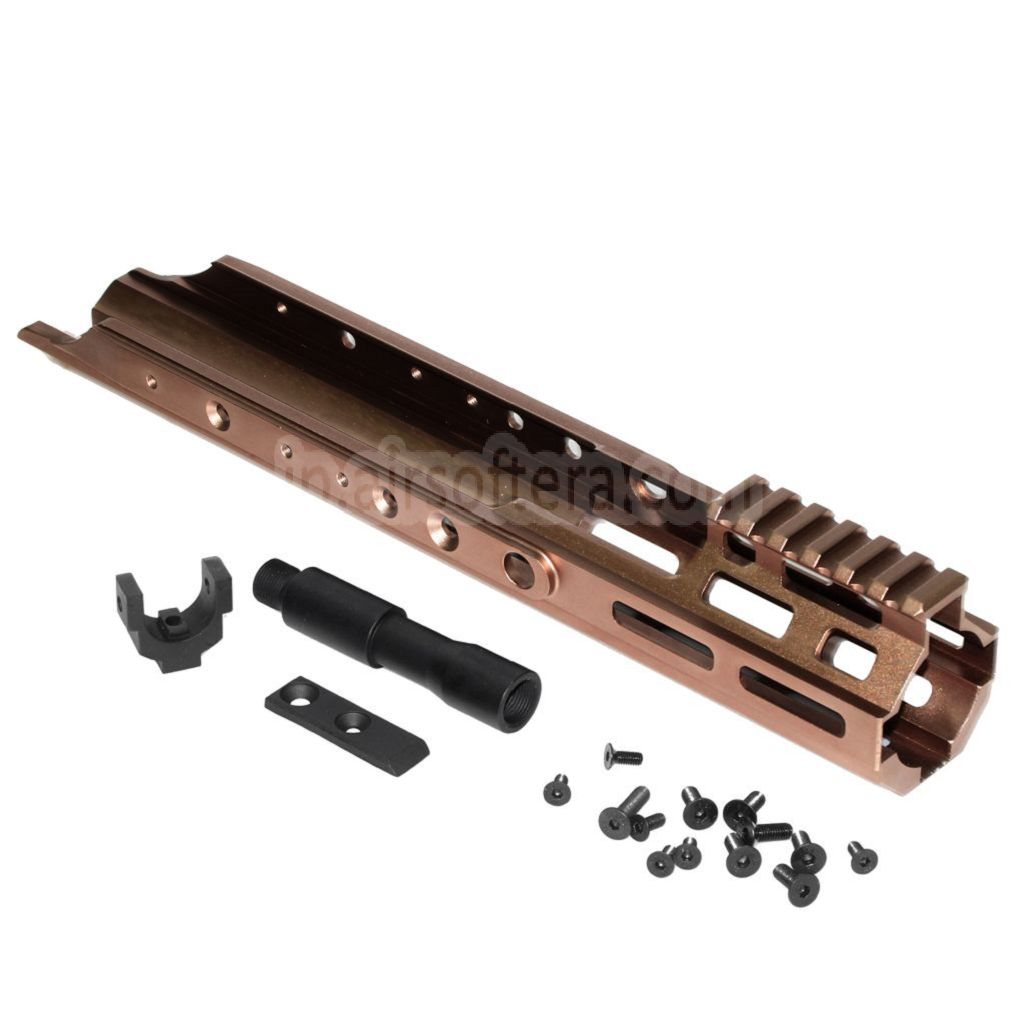 CNCアルミ製 300mm KCスタイル MREX M-LOKハンドガードレールシステム DOUBLE BELL BY-805 VFC WE-Tech 東京マルイ SCARシリーズ AEG GBBライフルに適合