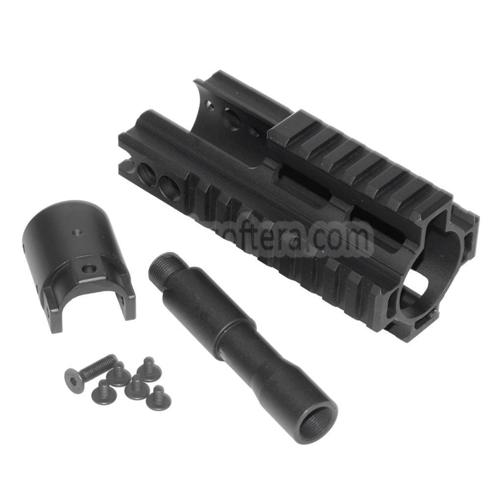 CNCアルミ製 125mm 4面レールハンドガードレールシステム DOUBLE BELL BY-805 VFC WE-Tech 東京マルイ SCARシリーズ AEG GBBライフルに適合