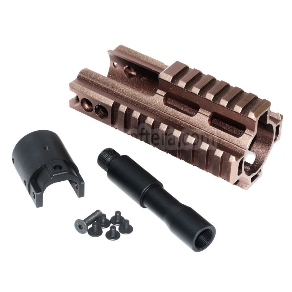 CNCアルミ製 125mm 4面レールハンドガードレールシステム DOUBLE BELL BY-805 VFC WE-Tech 東京マルイ SCARシリーズ AEG GBBライフルに適合