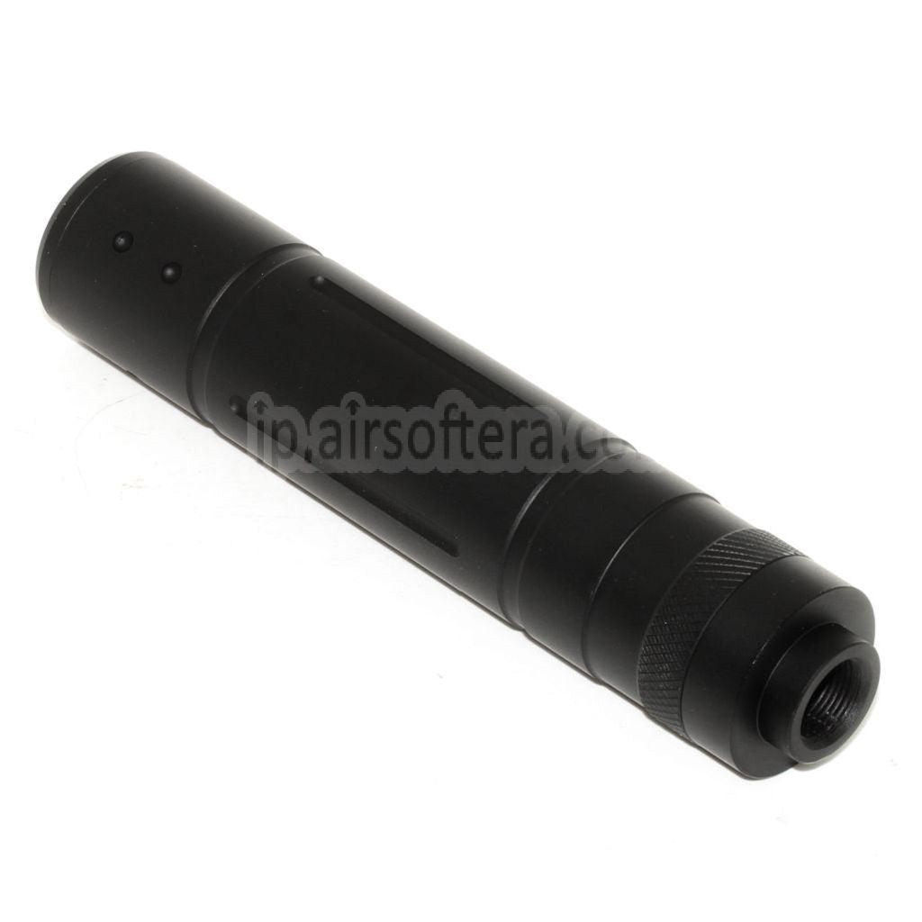 DOUBLE BELL 155mm x 32mm サプレッサー サイレンサー -14mm CCW 反時計回りネジ ライフル用 エアソフトガン ブラック