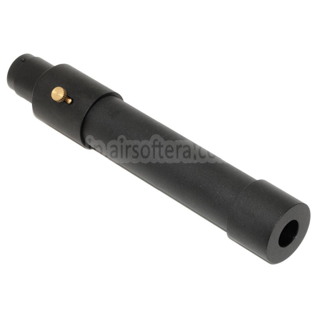 DOUBLE BELL 173mm/203mm x 34mm MPX QD サプレッサー サイレンサー（フラッシュハイダー付き） -14mm CCW 反時計回りネジ バレルライフル用 エアソフトガン ブラック