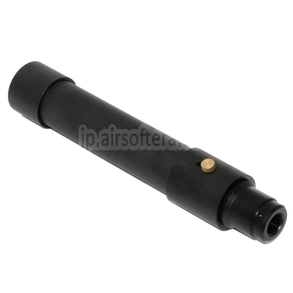 DOUBLE BELL 173mm/203mm x 34mm MPX QD サプレッサー サイレンサー（フラッシュハイダー付き） -14mm CCW 反時計回りネジ バレルライフル用 エアソフトガン ブラック