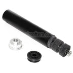 DOUBLE BELL 198mm/204mm x 43mm サプレッサー サイレンサー（-14mm CCW 反時計回りネジ ライフル エアガン）ブラック/シルバー