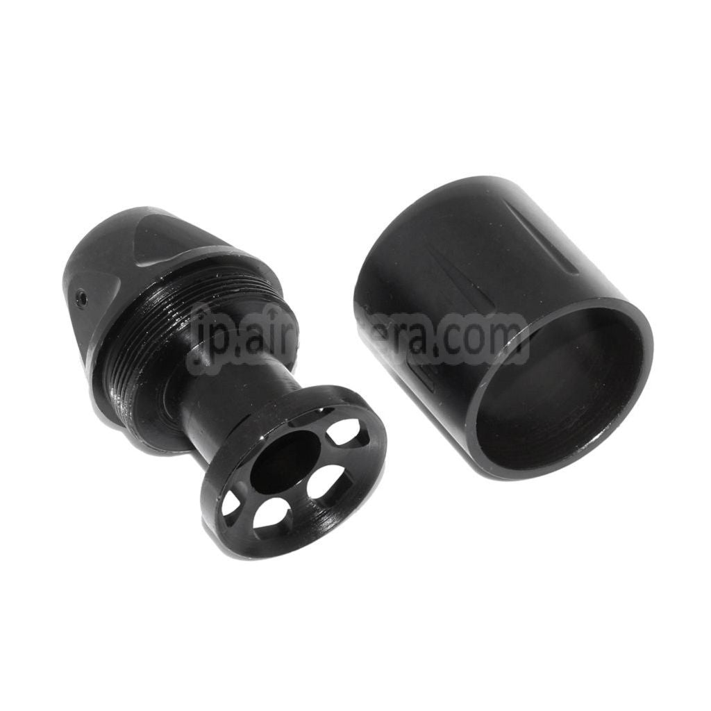 5KU 51mm SLRスタイル フラッシュハイダー -14mm CCW 反時計回りネジバレルライフル用 エアソフト