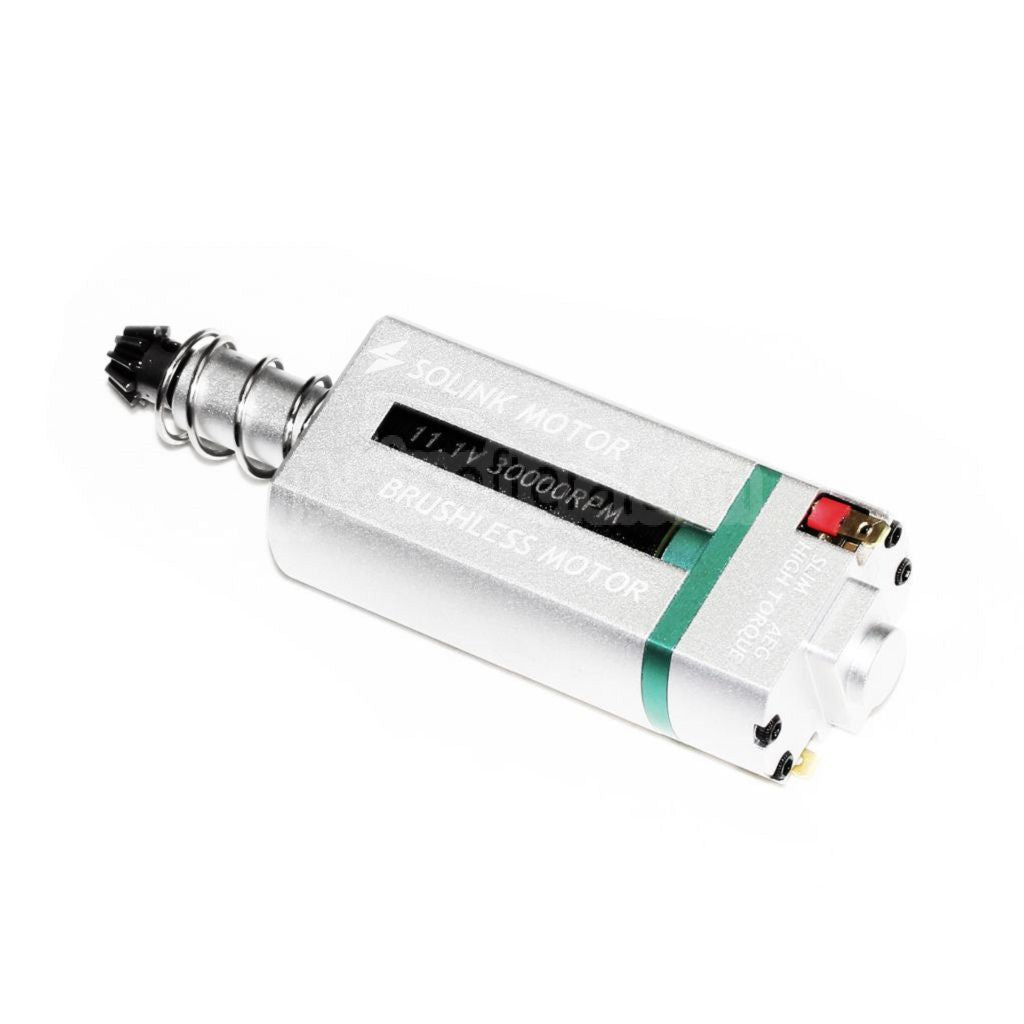 SOLINK 超薄型ブラシレス超高トルクモーター（ロングアクスル）11.1V 30000RPM M4 M16 MP5 G3 P90シリーズ V2ギアボックス AEGライフル エアソフトガンに適合