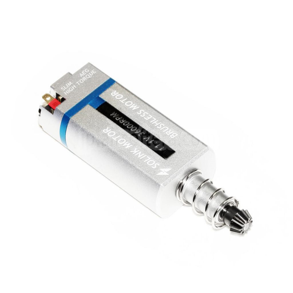 SOLINK 超薄型ブラシレス超高トルクモーター（ロングアクスル）11.1V 36000RPM M4 M16 MP5 G3 P90シリーズ V2ギアボックス AEGライフル エアソフトガンに適合エアソフトガン