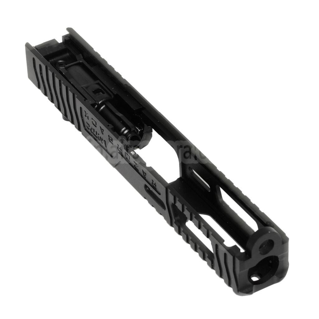 5KU CNCアルミ製 9イン RMR対応 バレルスライドセット WE 東京マルイ G17 Gen3シリーズ GBBピストル対応 ブラック