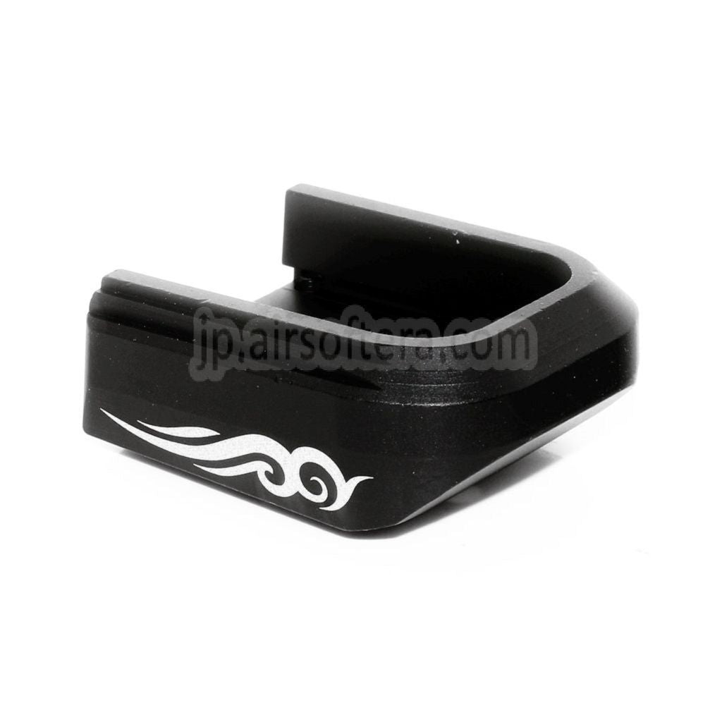 AIP レーザー刻印 マガジンベースプレートカバー タイプ3 ARMY EMG SAI STI TTI AW WE 東京マルイ HI-CAPA GBB CO2ガスピストルマガジン対応 ブラック
