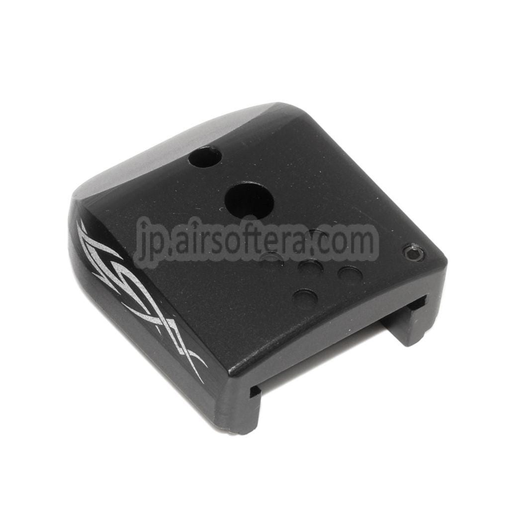 AIP レーザー刻印 マガジンベースプレートカバー タイプ4 ARMY EMG SAI STI TTI AW WE 東京マルイ HI-CAPA GBB CO2ガスピストルマガジン対応 ブラック