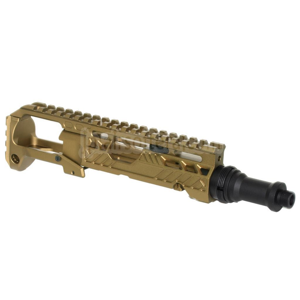 5KU カービンライフルコンバージョンキット タイプA M1913レールストックアダプター付き ACTION ARMY AAP-01シリーズ GBBピストル エアソフトガン