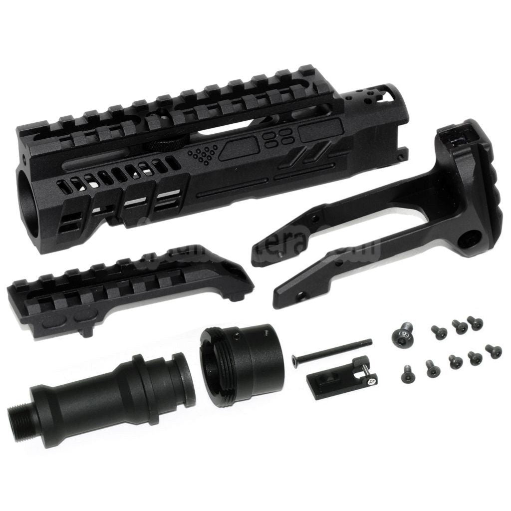 5KU カービンライフルコンバージョンキット タイプB M1913レールストックアダプター付き ACTION ARMY AAP-01シリーズ GBBピストル エアソフトガン