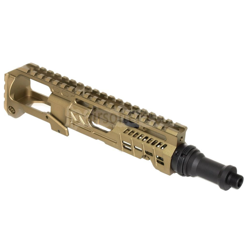 5KU カービンライフルコンバージョンキット タイプB M1913レールストックアダプター付き ACTION ARMY AAP-01シリーズ GBBピストル エアソフトガン