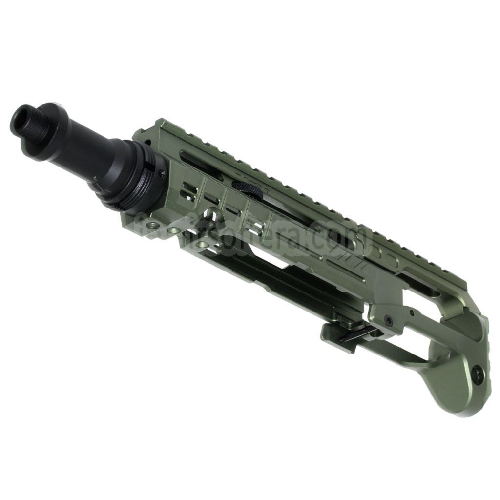 5KU カービンライフルコンバージョンキット タイプB M1913レールストックアダプター付き ACTION ARMY AAP-01シリーズ GBBピストル エアソフトガン