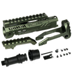 5KU カービンライフルコンバージョンキット タイプB M1913レールストックアダプター付き ACTION ARMY AAP-01シリーズ GBBピストル エアソフトガン