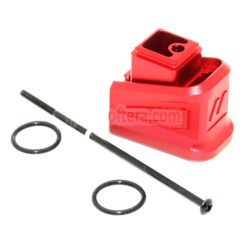 5KU CNCアルミ製マガジンエクステンションパッド 東京マルイ G17 G18C Gシリーズ GBBピストルマガジン対応