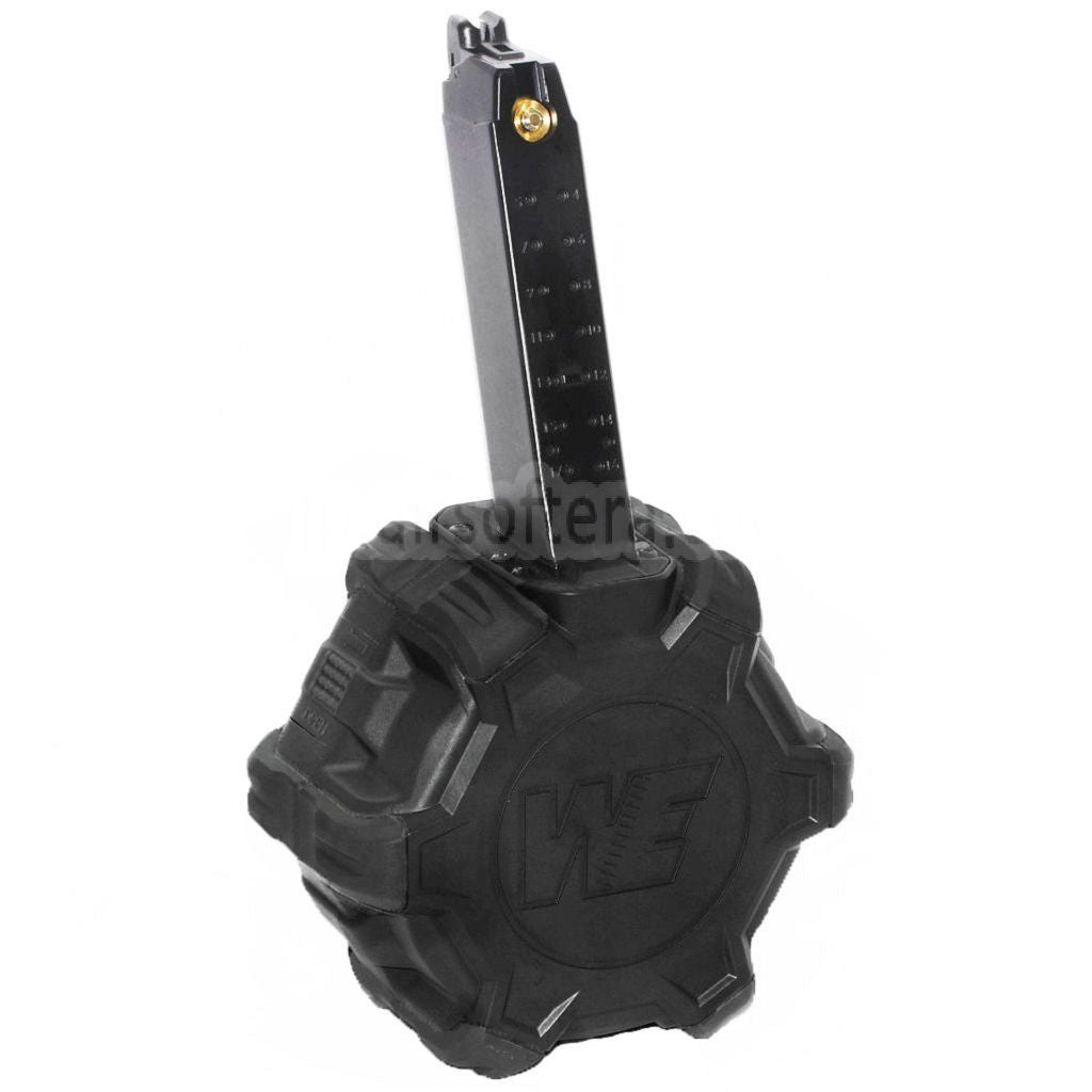 WE (WE-TECH) 350発ガスドラムマガジン G17 G18C Gシリーズ GBBピストル対応 エアソフトガン