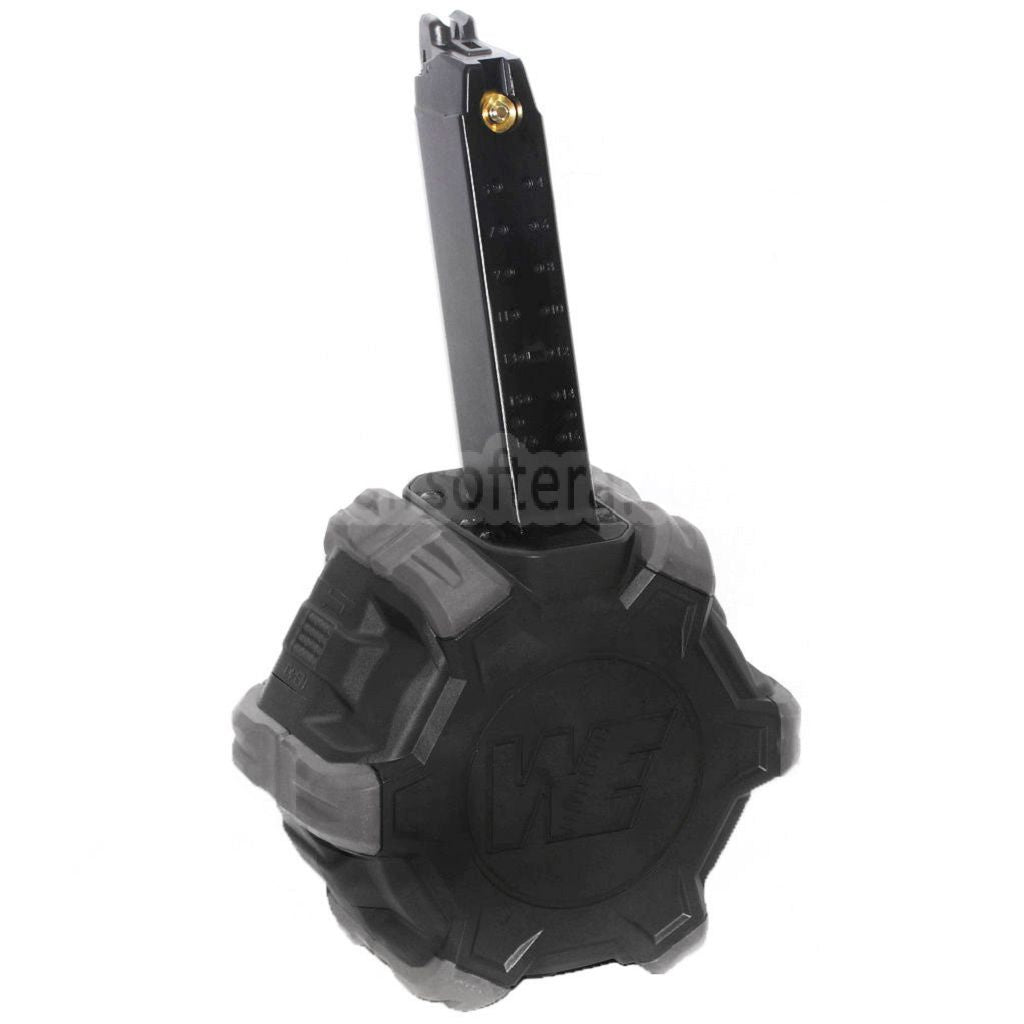 WE (WE-TECH) 350発ガスドラムマガジン G17 G18C Gシリーズ GBBピストル対応 エアソフトガン