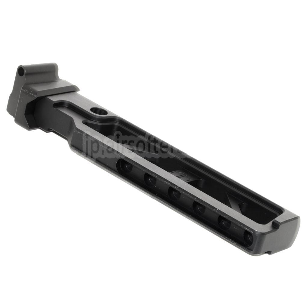 5KU アルミ製 6ポジション スケルトン ST-6 フォールディングストックチューブ アダプター付き D-Boys GHK LCT CYMA AKS74 AK-105シリーズ AEG GBBライフル エアガン ブラック