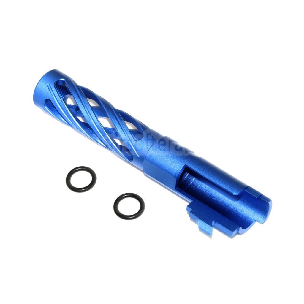 5KU 4.3インチ 106mm/110mm CNC トルネードスパイラル 中空アウターバレル +11mm CW 東京マルイ HI-CAPA 4.3 GBB ピストルに適合