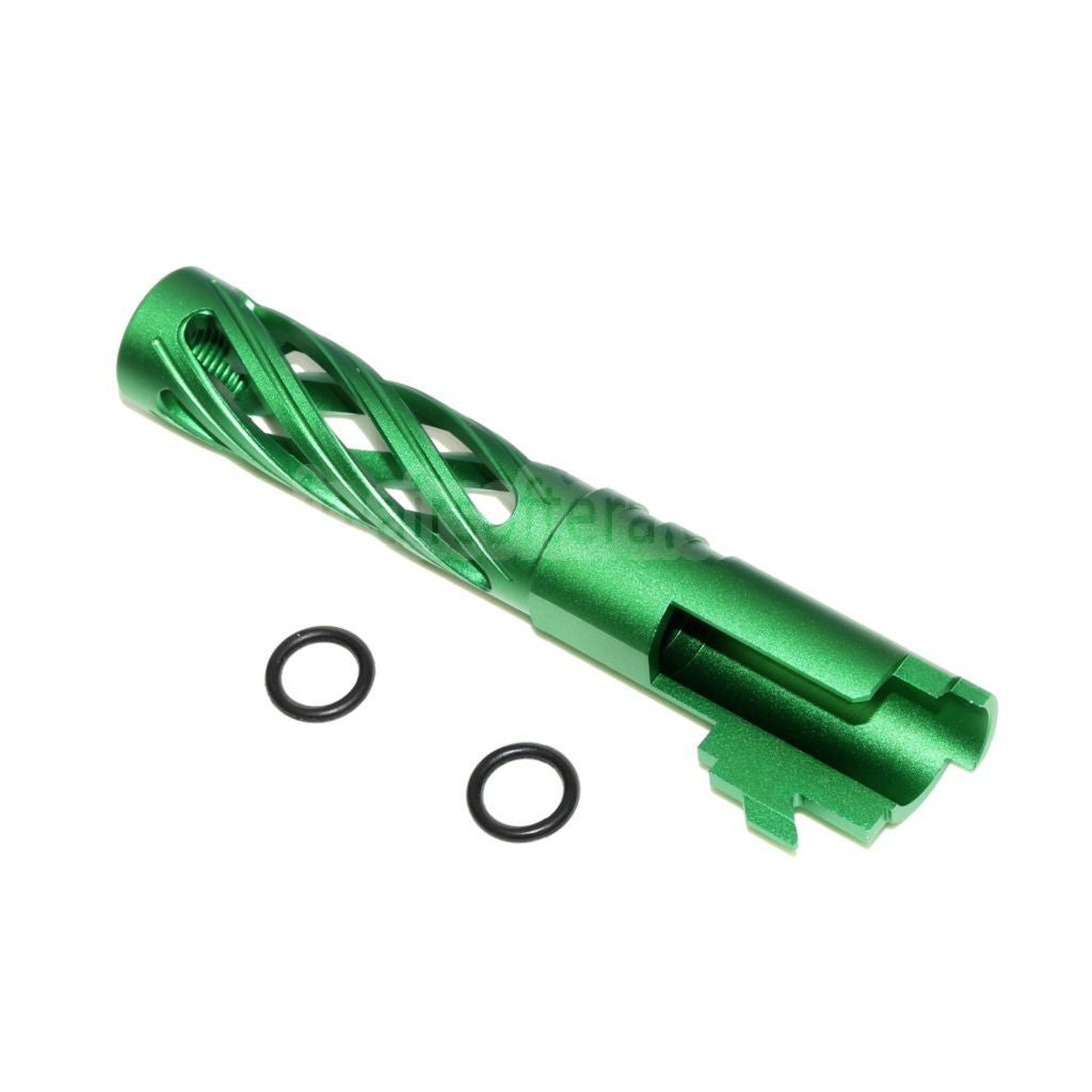 5KU 4.3インチ 106mm/110mm CNC トルネードスパイラル 中空アウターバレル +11mm CW 東京マルイ HI-CAPA 4.3 GBB ピストルに適合