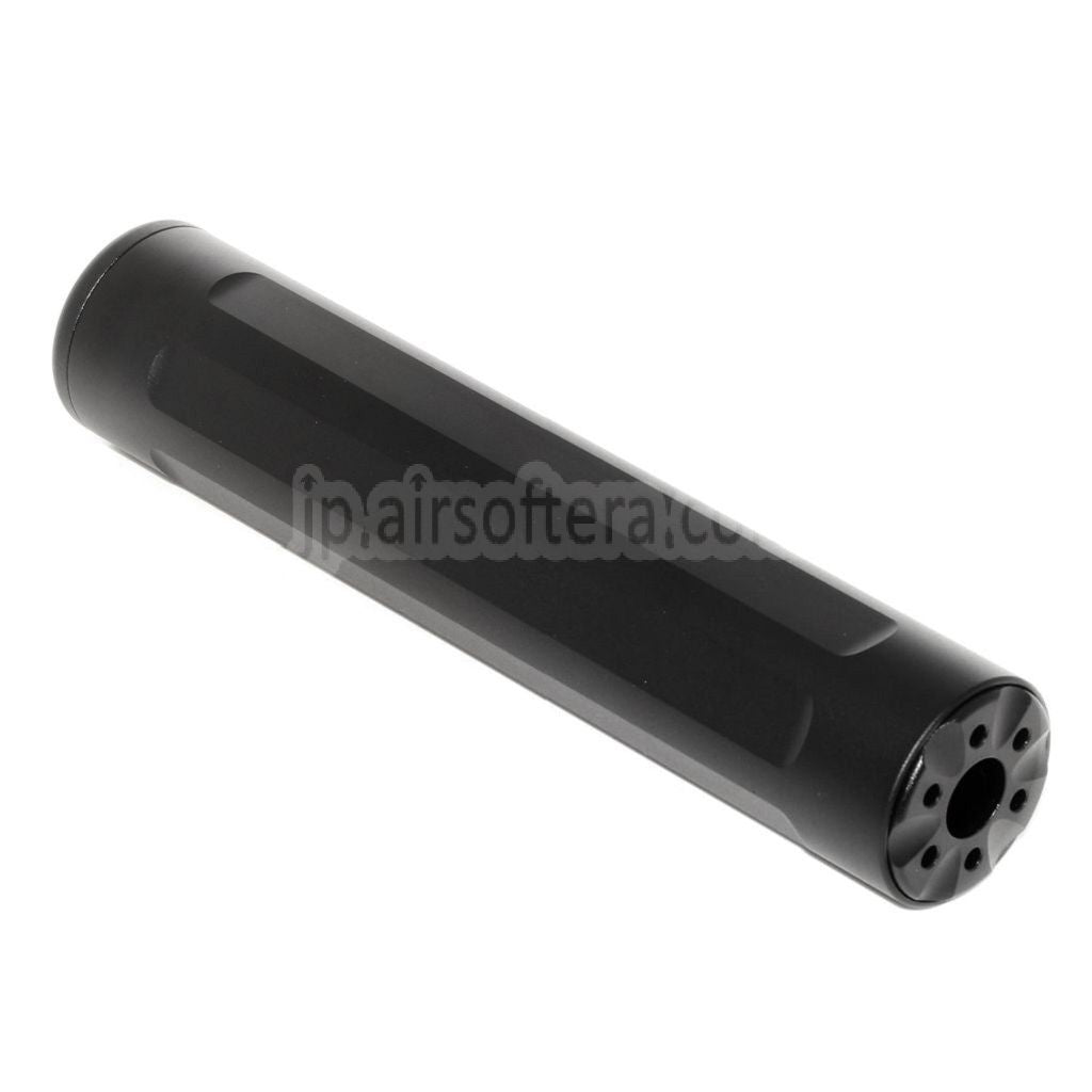 5KU 157mmバレルエクステンション モックサプレッサーサイレンサー -14mm CCW 反時計回りネジ Action Army AAP-01シリーズ GBBピストル対応 ブラック