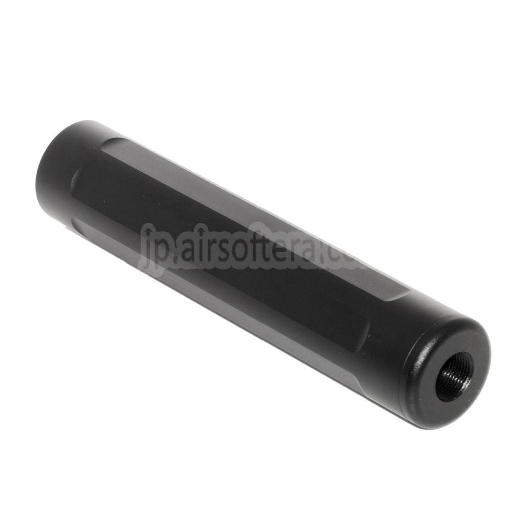 5KU 157mmバレルエクステンション モックサプレッサーサイレンサー -14mm CCW 反時計回りネジ Action Army AAP-01シリーズ GBBピストル対応 ブラック