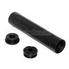 5KU 157mmバレルエクステンション モックサプレッサーサイレンサー -14mm CCW 反時計回りネジ Action Army AAP-01シリーズ GBBピストル対応 ブラック