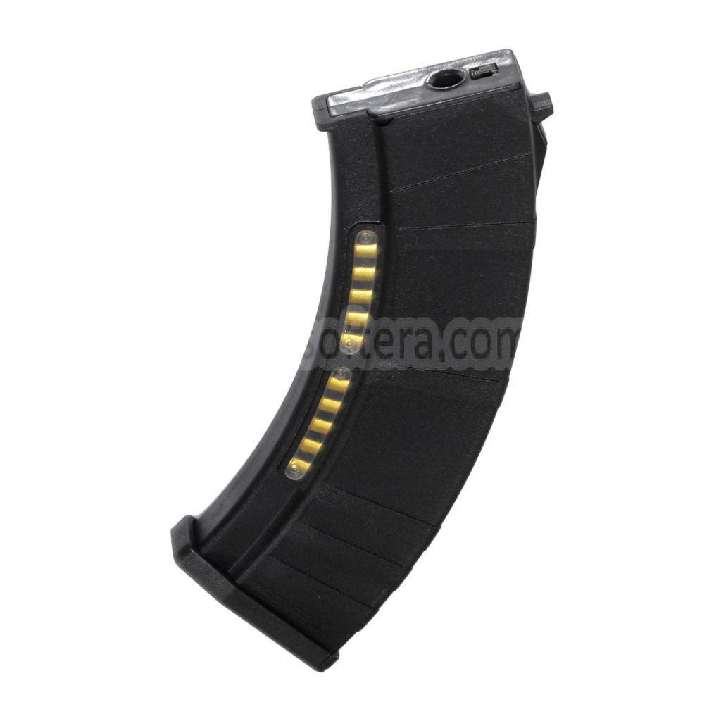 CYMA 220発ポリマー製ミッドキャップマガジン（ダミーディスプレイ付き）AKシリーズAEGライフル用 ブラック