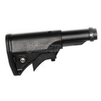 CYMA LWRCIスタイル コンパクトリトラクタブルストック ストックチューブ付き プラチナシリーズ MP5 AEGライフル エアソフトガン ブラック