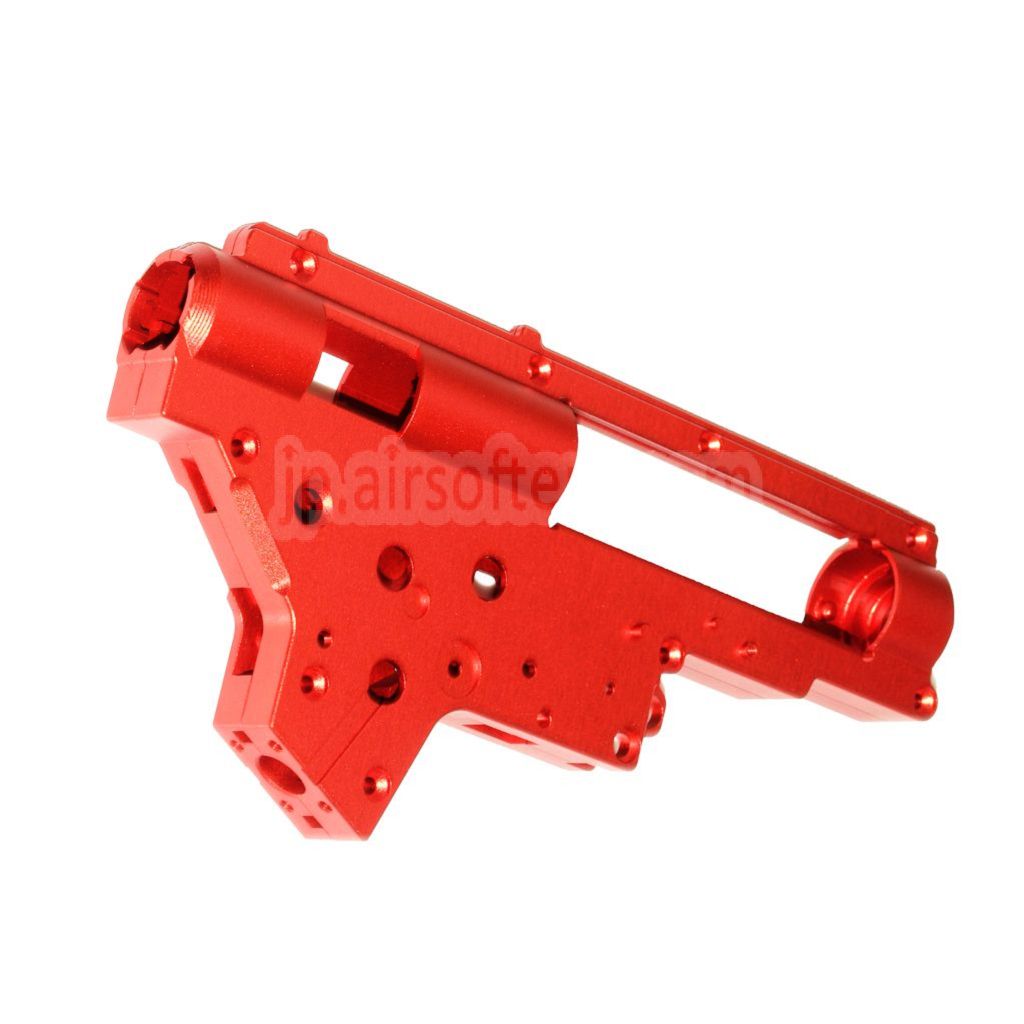 CYMA CNCアルミ製 8mm QDギアボックスシェル CYMA Platinumシリーズ SR25 QBSシリーズ AEGライフル エアソフトガン対応 レッド