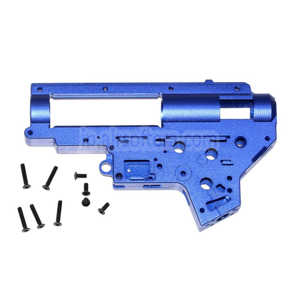 CYMA CNCアルミ製 8mm QDギアボックスシェル CYMA Platinumシリーズ M4 QBSシリーズ AEGライフル エアソフトガン対応 ブルー