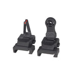 APS Falcon フリップアップ ファイバーオプティック フロントリアサイト（20mm 1913ピカティニーレール M4 M16 AEGライフル対応）