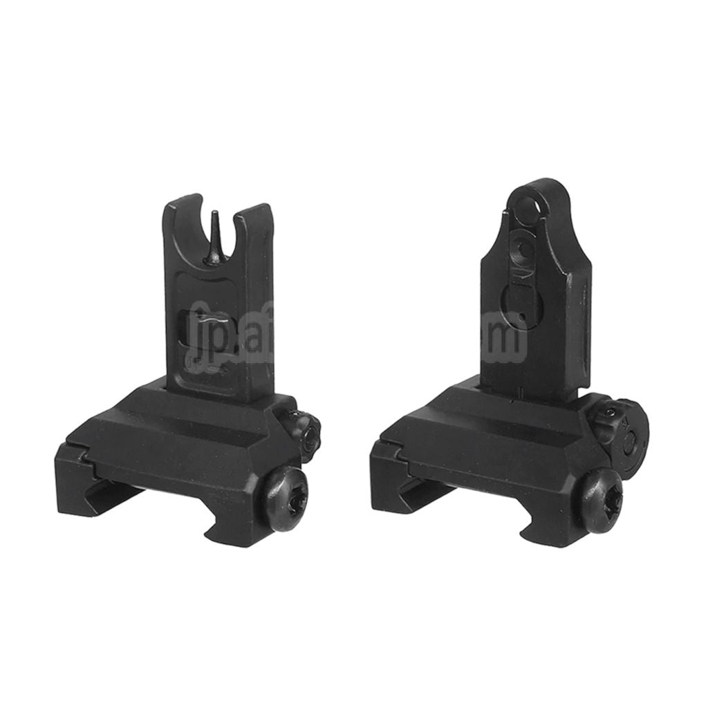 CYMA メタルスパイク フリップアップ フロントリアサイト 20mm 1913 ピカティニーレール M4 M16 AEG ライフル エアガン対応