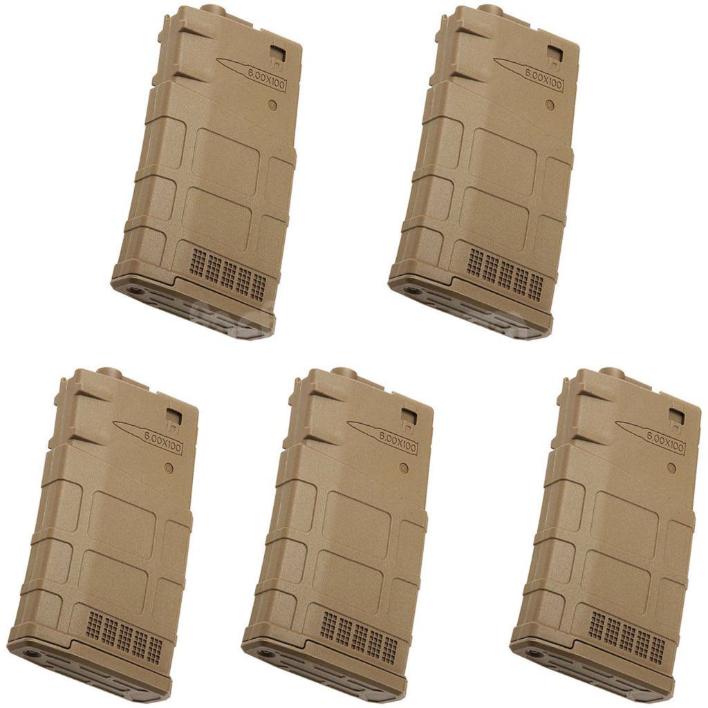 ARES 5個入り 130発ミッドキャップマガジン ARES AR308 SR25 M110シリーズ AEGライフル エアソフトガン