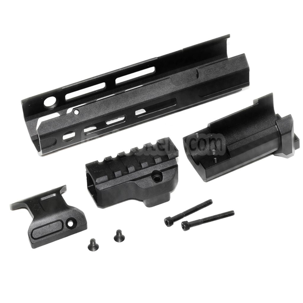 Dytac SLR Rifleworks ION Lite 165mm 6.5インチ エクステンデッド M-LOK ハンドガードレールシステムキット アウターバレル付き GHK AKシリーズ GBBライフル対応 エアソフトガン ブラック