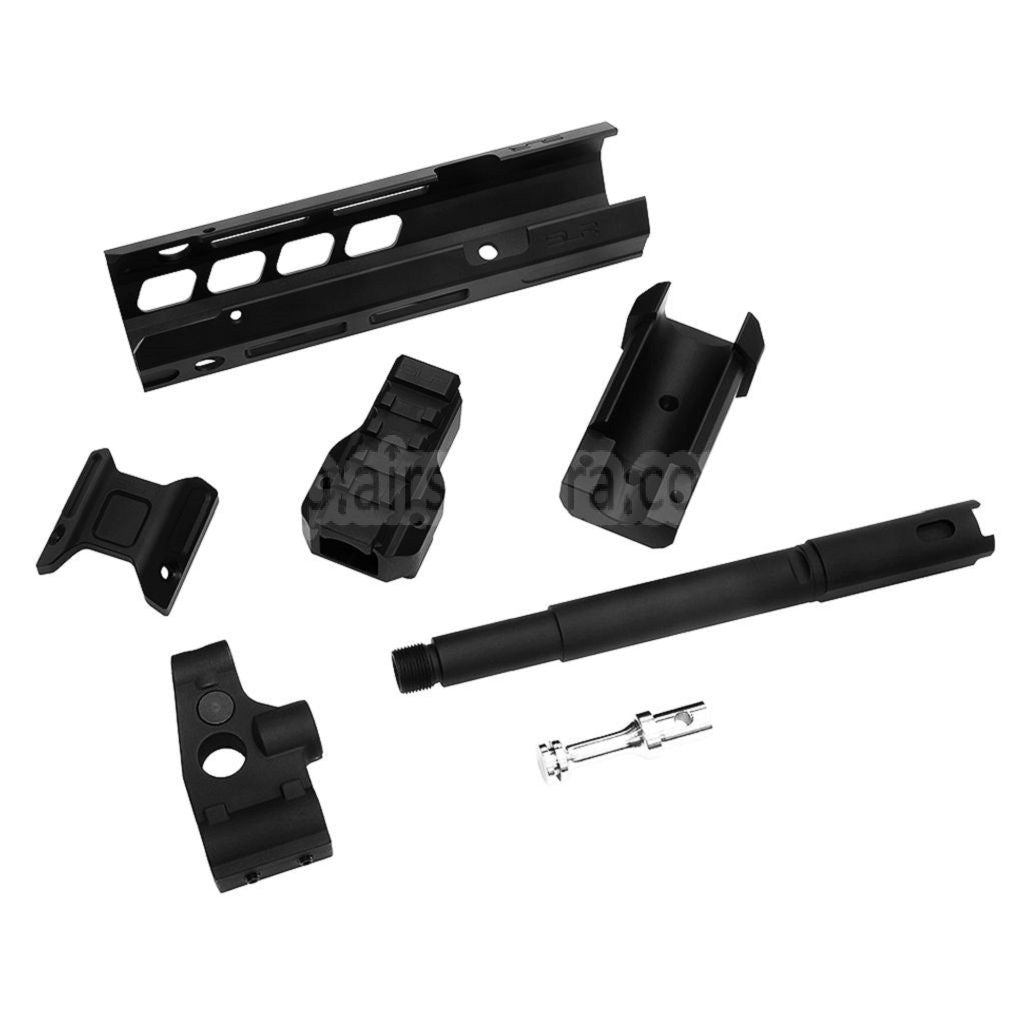Dytac SLR Rifleworks ION Lite 165mm 6.5インチ エクステンデッド M-LOK ハンドガードレールシステムキット アウターバレル付き GHK AKシリーズ GBBライフル対応 エアソフトガン ブラック