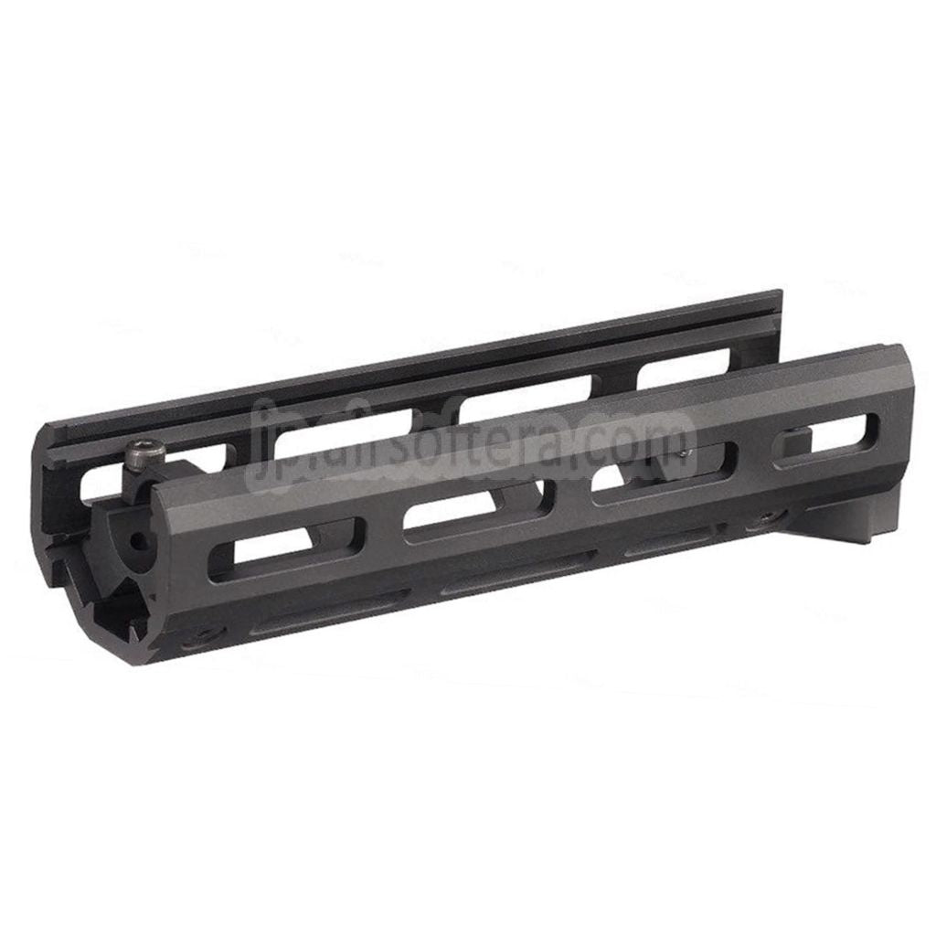 Hephaestus 6.5インチ 160mm CNCアルミ製 M-LOKハンドガード GHK LCT AKS-74Uシリーズ AEG GBBライフル対応 ブラック