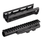 Hephaestus 6.5インチ 160mm CNCアルミ製 M-LOKハンドガード 20mmレールガスチューブ付き GHK LCT AKS-74Uシリーズ AEG GBBライフル対応 ブラック