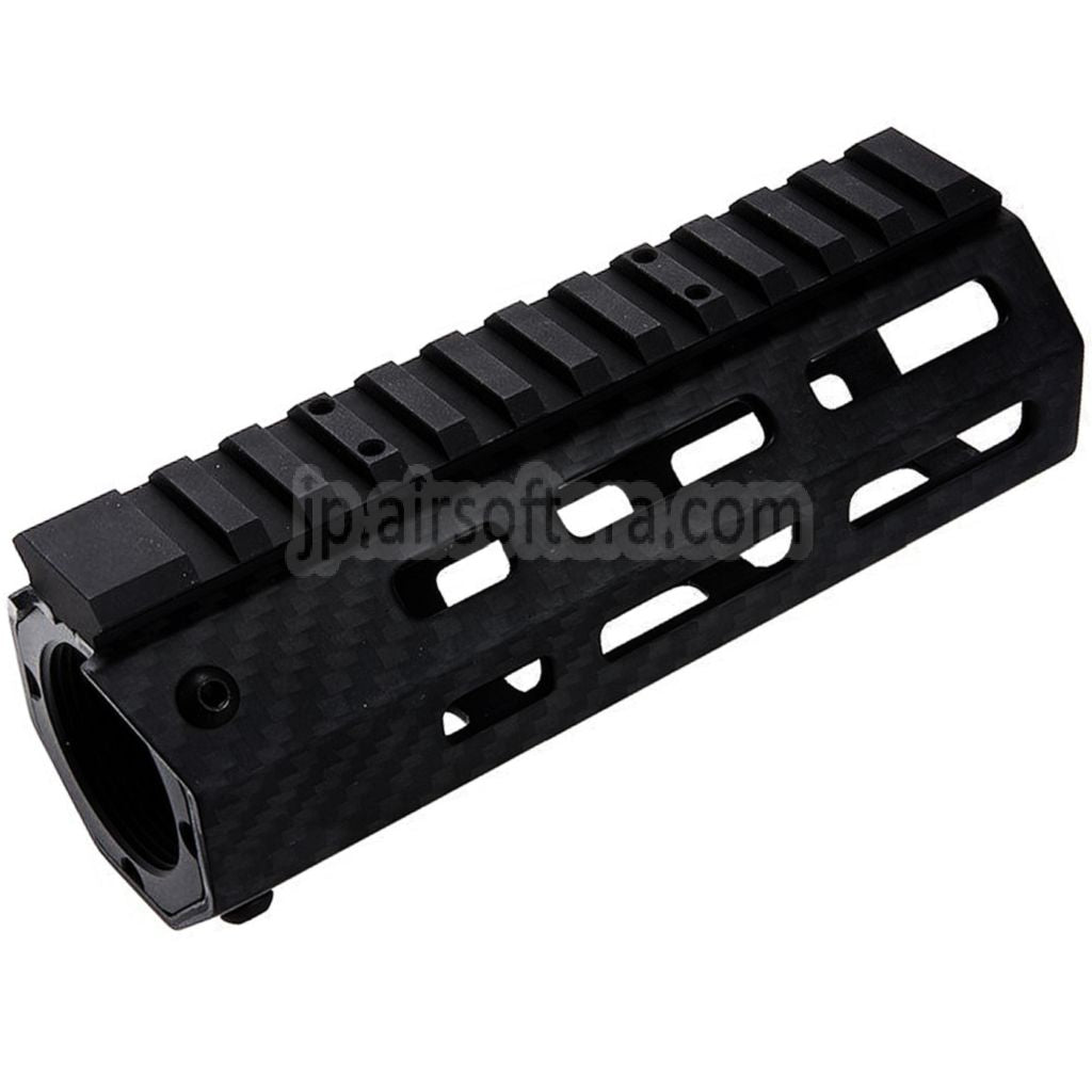 REVANCHIST AIRSOFT 145mm 5.5インチ 軽量カーボンファイバー M-LOK ハンドガードレールシステム 東京マルイ M4シリーズ MWS GBBライフルに適合 ブラック