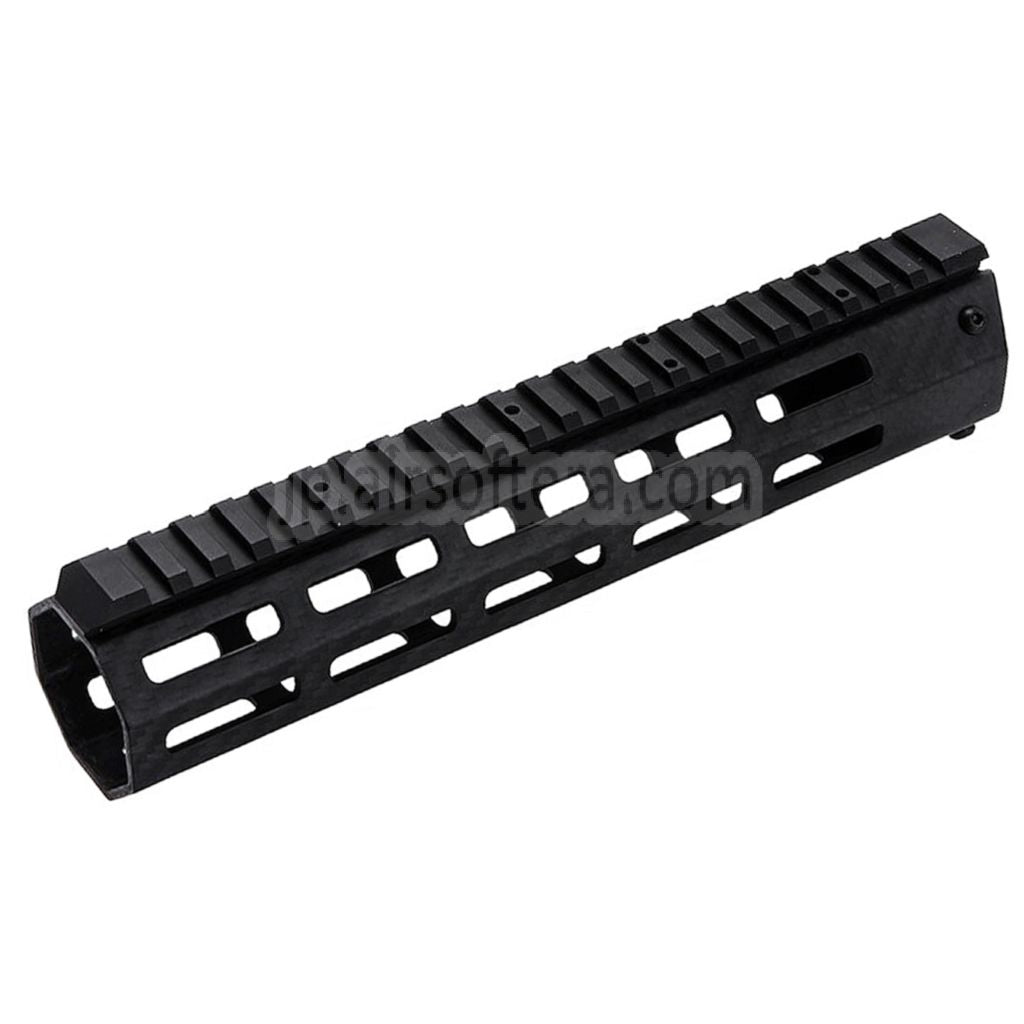 REVANCHIST AIRSOFT 245mm 9.5インチ 軽量カーボンファイバー M-LOK ハンドガードレールシステム 東京マルイ M4シリーズ MWS GBBライフルに適合 ブラック