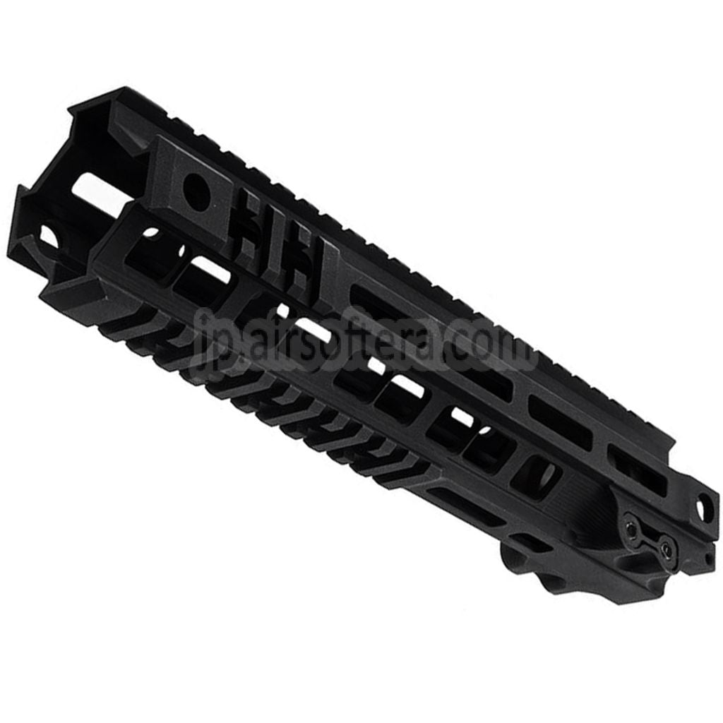 Z-Parts アルミ製 255mm 10インチ MK4 M-LOK ハンドガードレールシステム バレルナット付き GHK M4シリーズ GBBライフル対応 エアソフト ブラック