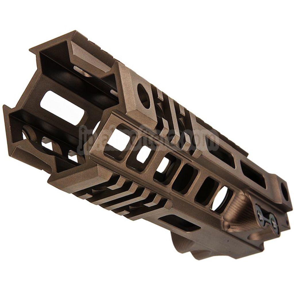 Z-Parts アルミ製 185mm 7インチ MK4 M-LOK ハンドガードレールシステム バレルナット付き GHK M4シリーズ GBBライフル対応 エアソフト タン