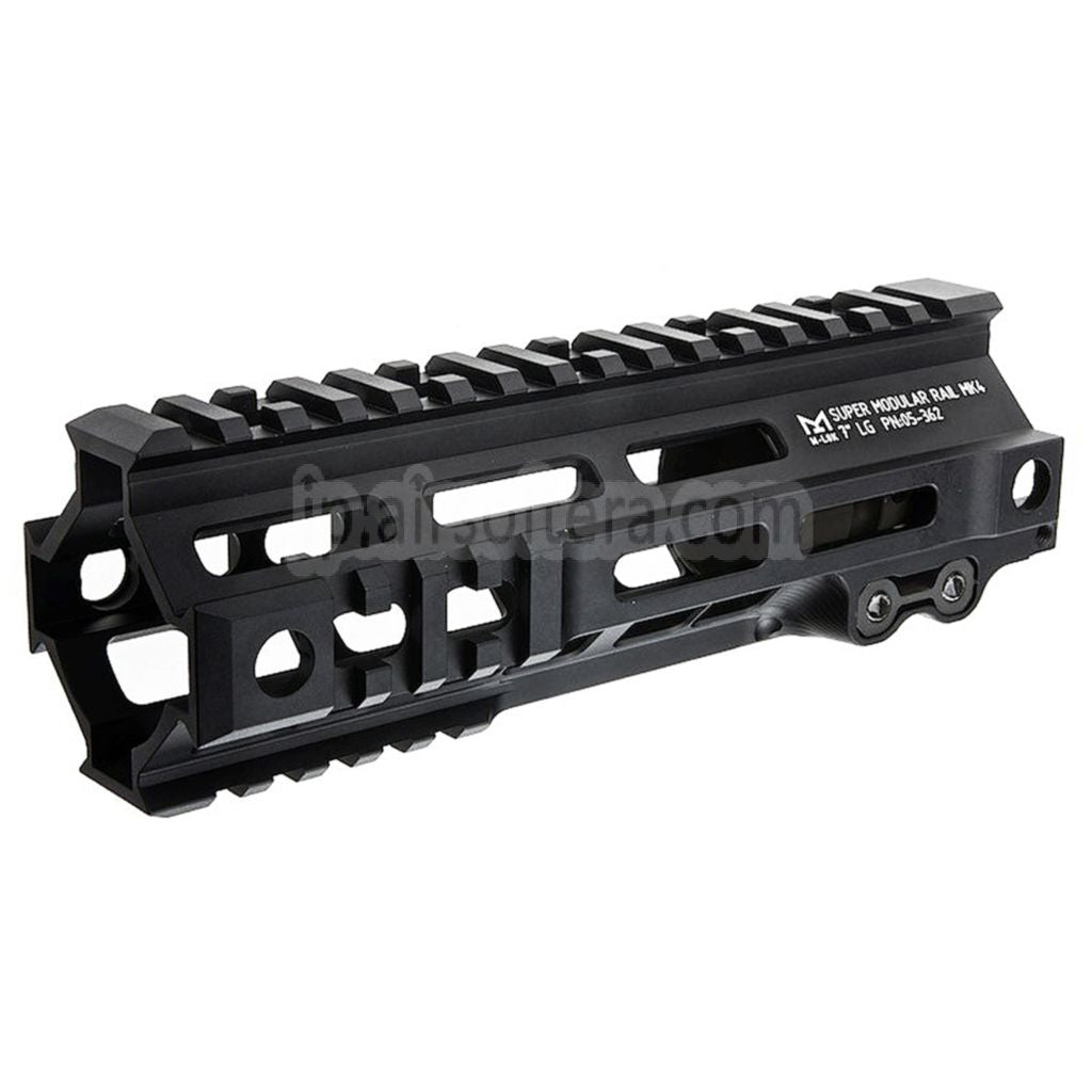 Z-Parts アルミ製 185mm 7インチ MK4 M-LOK ハンドガードレールシステム バレルナット付き 東京マルイ M4シリーズ MWS GBBライフル対応 エアソフト ブラック